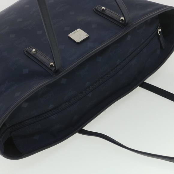 MCM Tote Bag Polyester Navy Auth 38695 - Picture 6 of 16